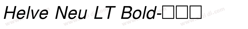 Helve Neu LT Bold字体转换